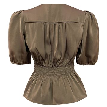 Liberté - Tiki SS Twist Blouse - Brown